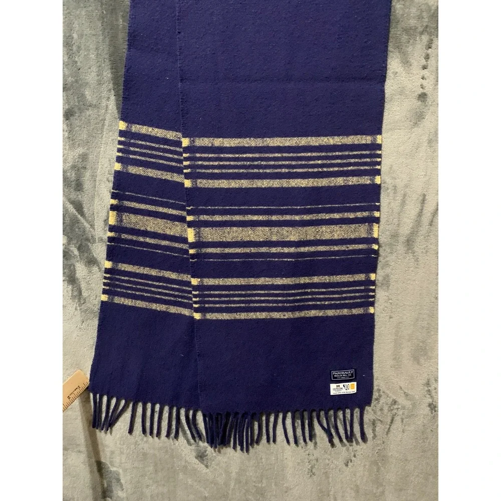 Montana State University Wool Scaft Navy Blue OS Unisex Faribault USA Made EUC